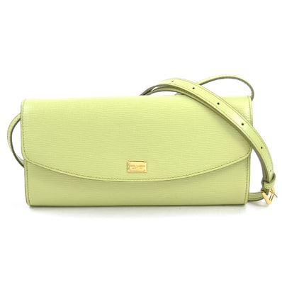 ドルチェアンドガッバーナ DOLCE&GABBANA ショルダーバッグ レザー ライトグリーン レディース【中古】 h31146g