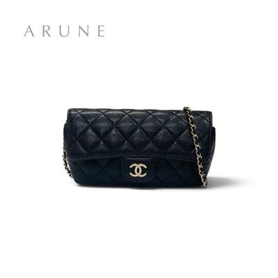 シャネル CHANEL バッグ ショルダーバッグ ブラック ゴールド ココマーク マトラッセ アイウェアケース メガネケース チェーン