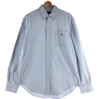 古着 ラルフローレン Ralph Lauren CLASSIC FIT 長袖 ボタンダウンストライプシャツ メンズM相当/eaa534795