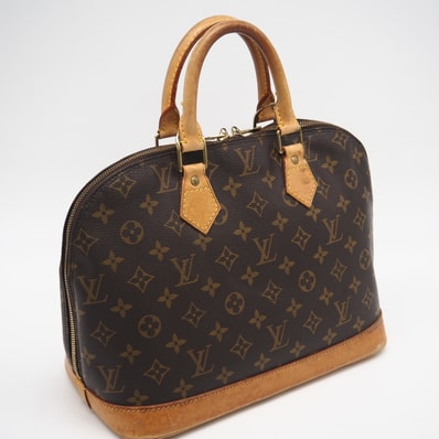LOUIS VUITTON ルイ・ヴィトン モノグラム アルマPM M51130 ハンドバッグ ブラウン コーティングキャンバス レザー レディース
