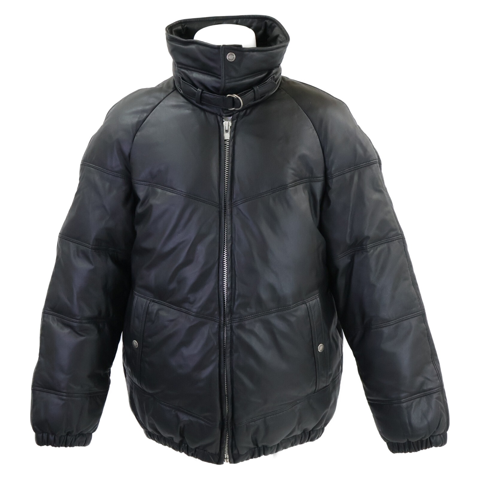 ステューシー 90's OLD STUSSY オールドステューシー BURLY GEAR カウレザー ダウンジャケット M