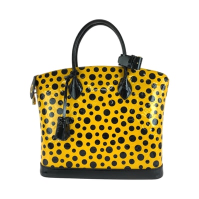 美品 LOUIS VUITTON ルイヴィトン ロックイットMM ジョーヌ イエロー ブラック ゴールド金具 パテントレザー ハンドバッグ 602032 【中古】