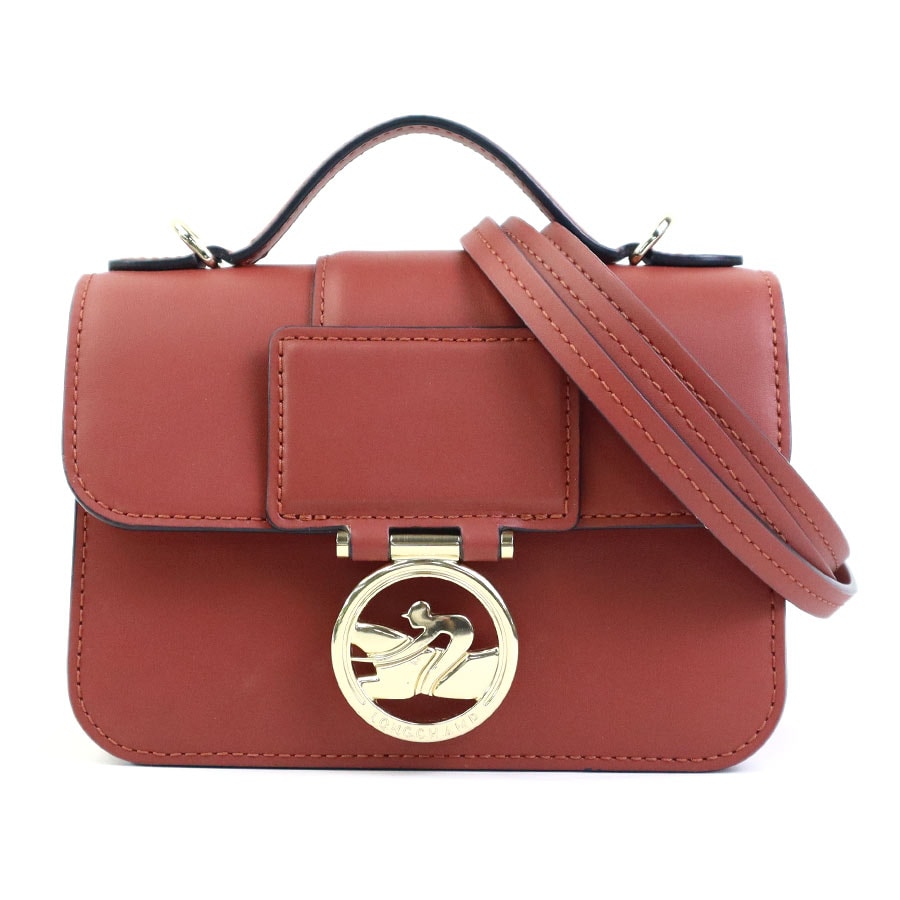 ロンシャン Longchamp ショルダーバッグ レザー レッドブラウン レディース【中古】 h32439k