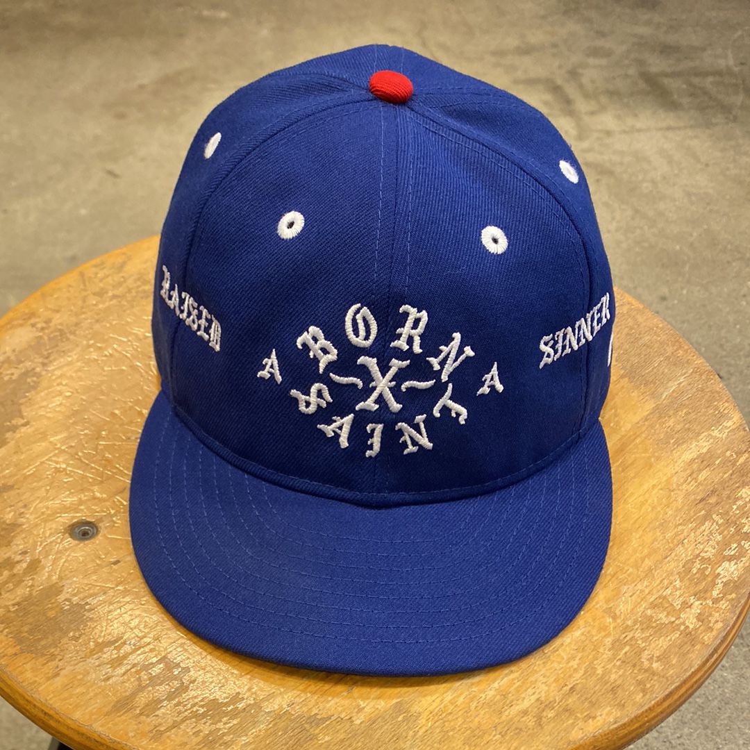 NEW ERA x SAINT Mxxxxxx x BORN & RAISED 59FIFTY Baseball Cap "Blue"