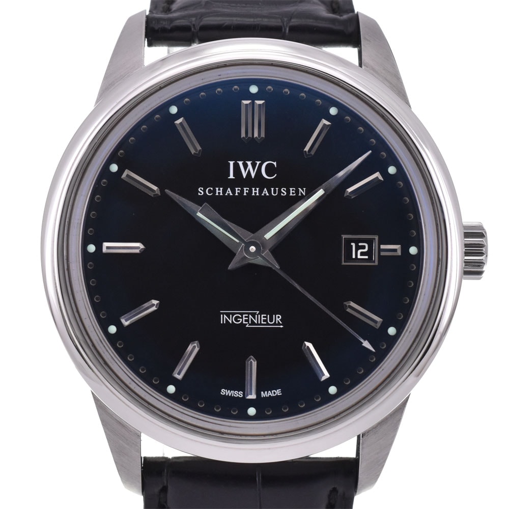 値下 IWC IWC SCHAFFHAUSEN IW323301 インヂュニア デイト 自動巻き メンズ 良品 B#144080