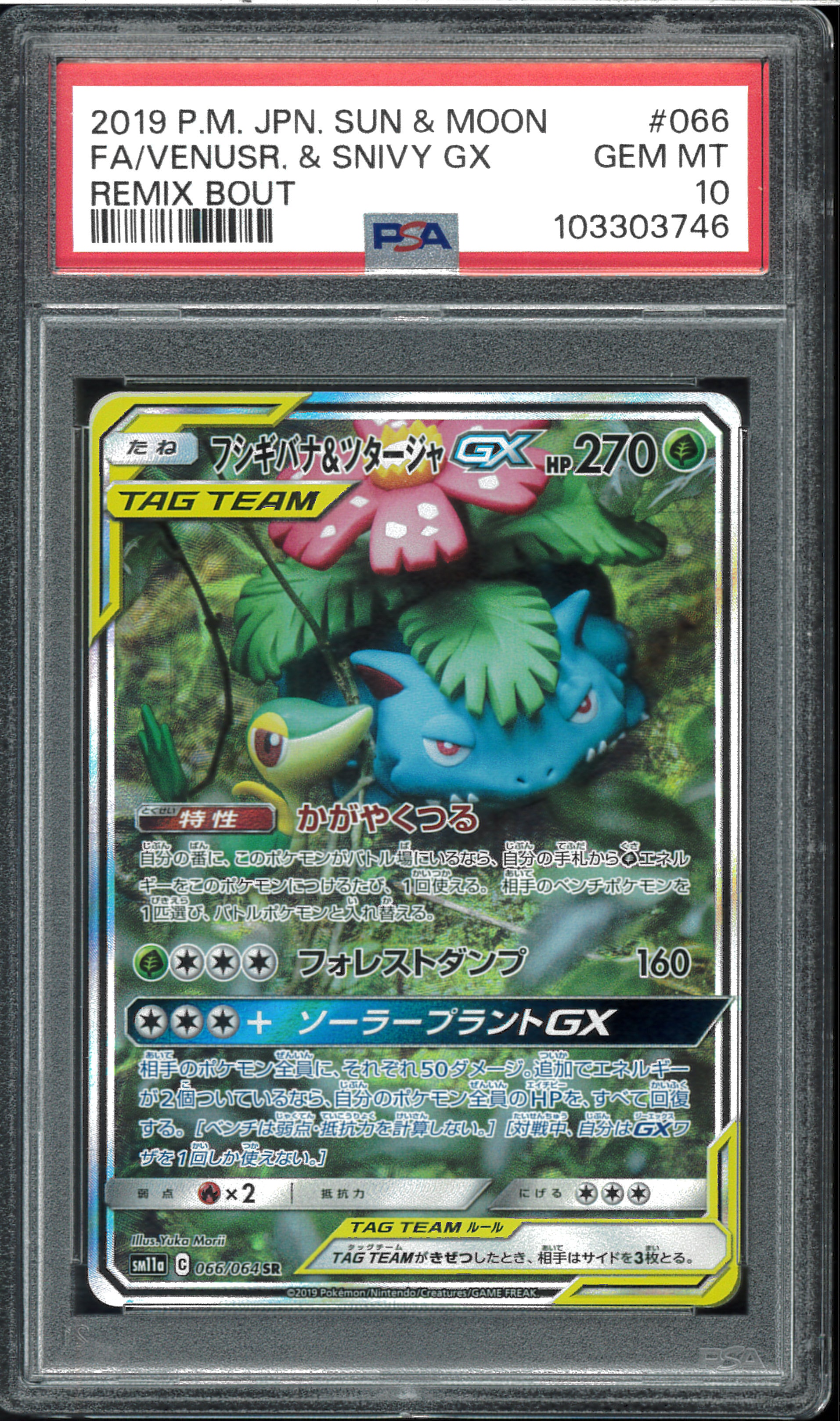 Venusaur & Snivy GX SR: SA[SM11a 066/064](Enhanced Expansion Pack "Remix Bout")