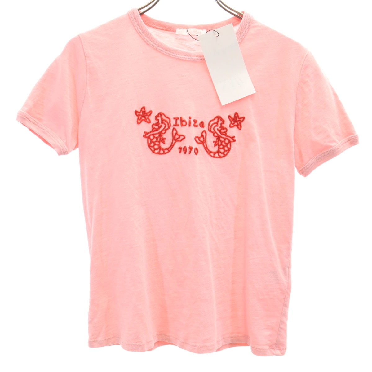 未使用 ZARA ザラ IBIZA 半袖 Tシャツ S ピンク