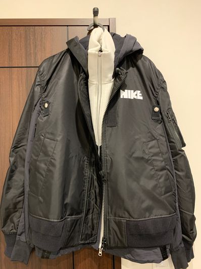 Sacai x Nike NRG Layered Bomber Jacket "Black"