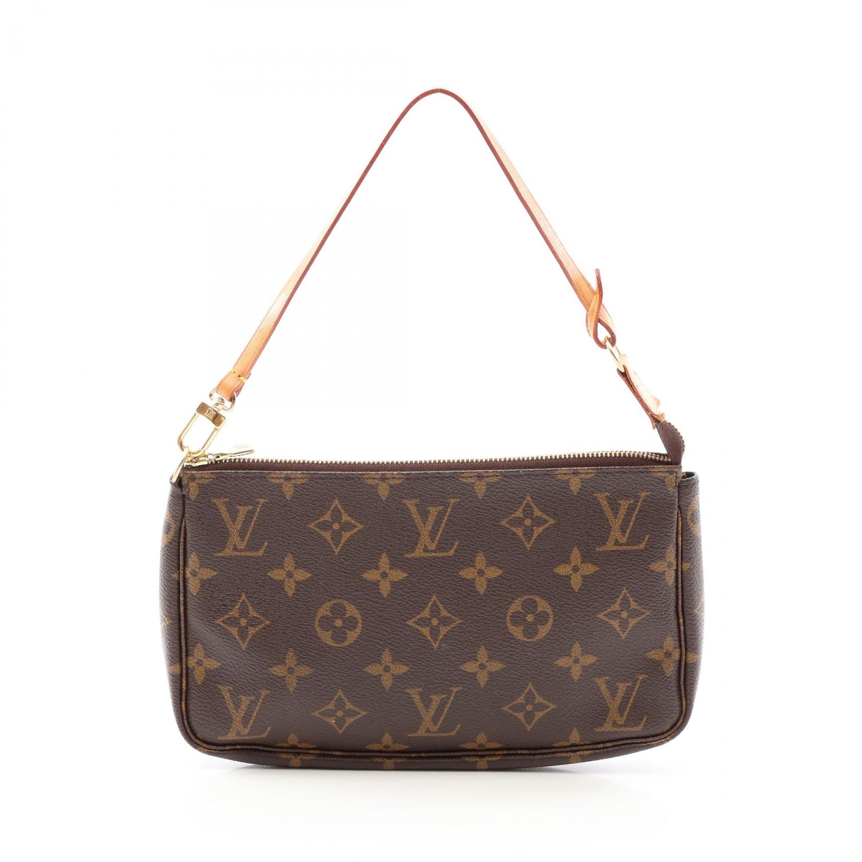 ルイ・ヴィトン LOUIS VUITTON ポシェットアクセソワール ハンドバッグ バッグ PVCコーティングキャンバス レザー モノグラム レディース ブラウン系 M51980 【中古】