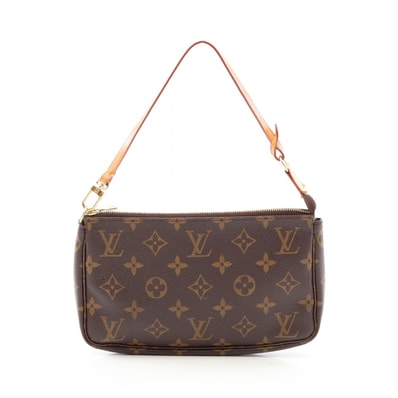 ルイ・ヴィトン LOUIS VUITTON ポシェットアクセソワール ハンドバッグ バッグ PVCコーティングキャンバス レザー モノグラム レディース ブラウン系 M51980 【中古】
