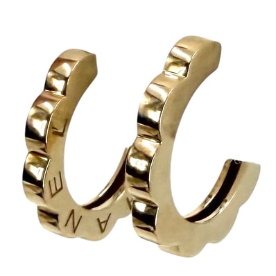 CHANEL シャネル ピアス プロフィールドカメリア アクセサリー ジュエリー Au750 18金YG K18イエローゴールド レディース 約7.8g【中古品】