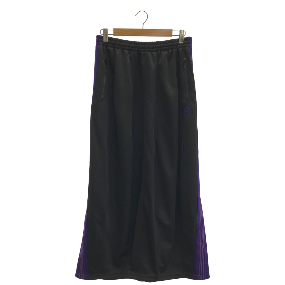 ニードルズ 【×BEAMS BOY】RW1555 ブラック H.D.Track Skirt ヒザデルトラックスカート
