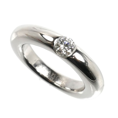 CARTIER カルティエ K18WG ホワイトゴールド エリプス リング・指輪 ダイヤモンド0.25ct 8号 48 9.6g レディース【中古】【美品】