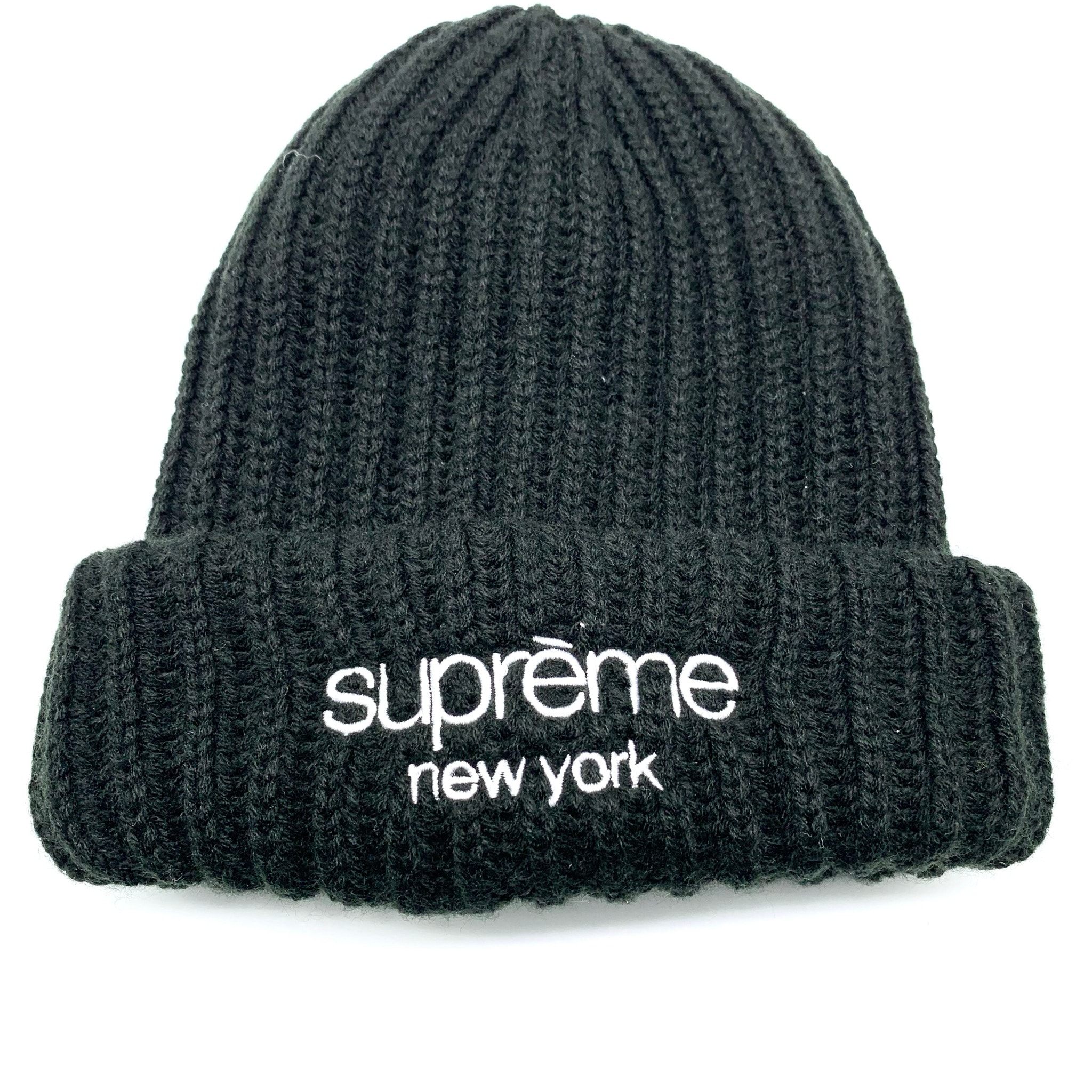 Supreme Classic Logo Chunky Ribbed Beanie "Black" (24FW)