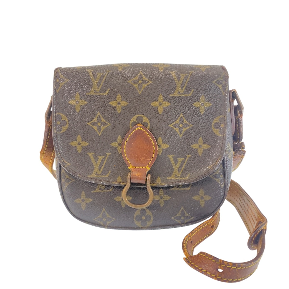 LOUIS VUITTON ルイヴィトン モノグラム サンクルー ブラウン PVC レザー/ ショルダーバッグ ポシェット 1-0293689 【中古】