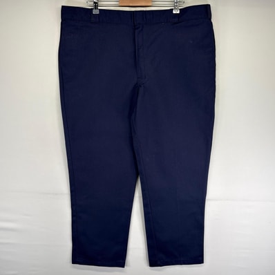 古着 ディッキーズ Dickies パンツ チノパン ストレート ジッパーフライ 大きいサイズ スラックス 874 w44 L30 ネイビー系 メンズ