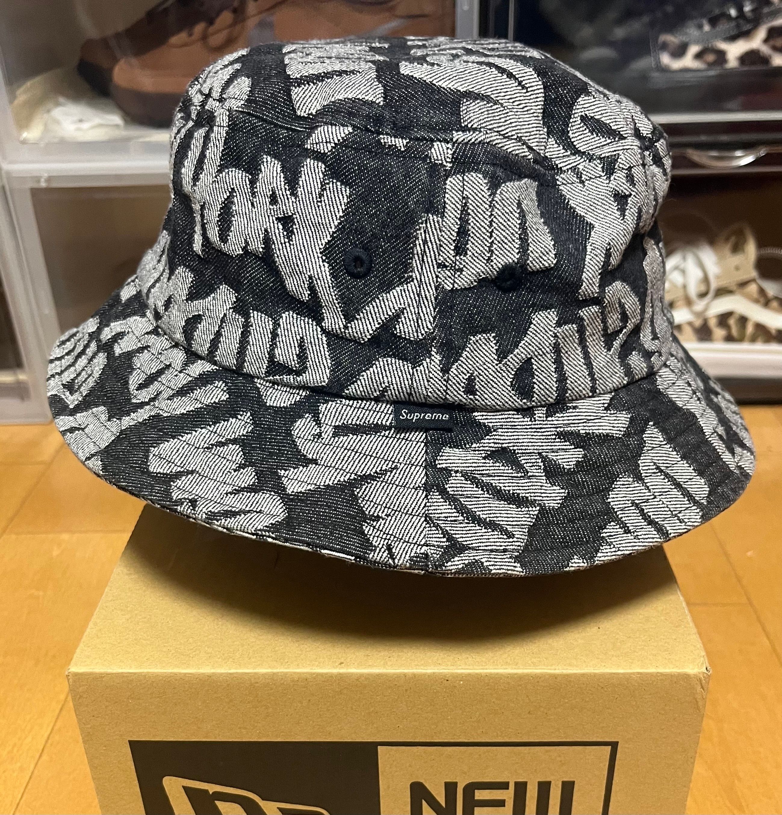 Supreme Fat Tip Jacquard Denim Crusher "Black"