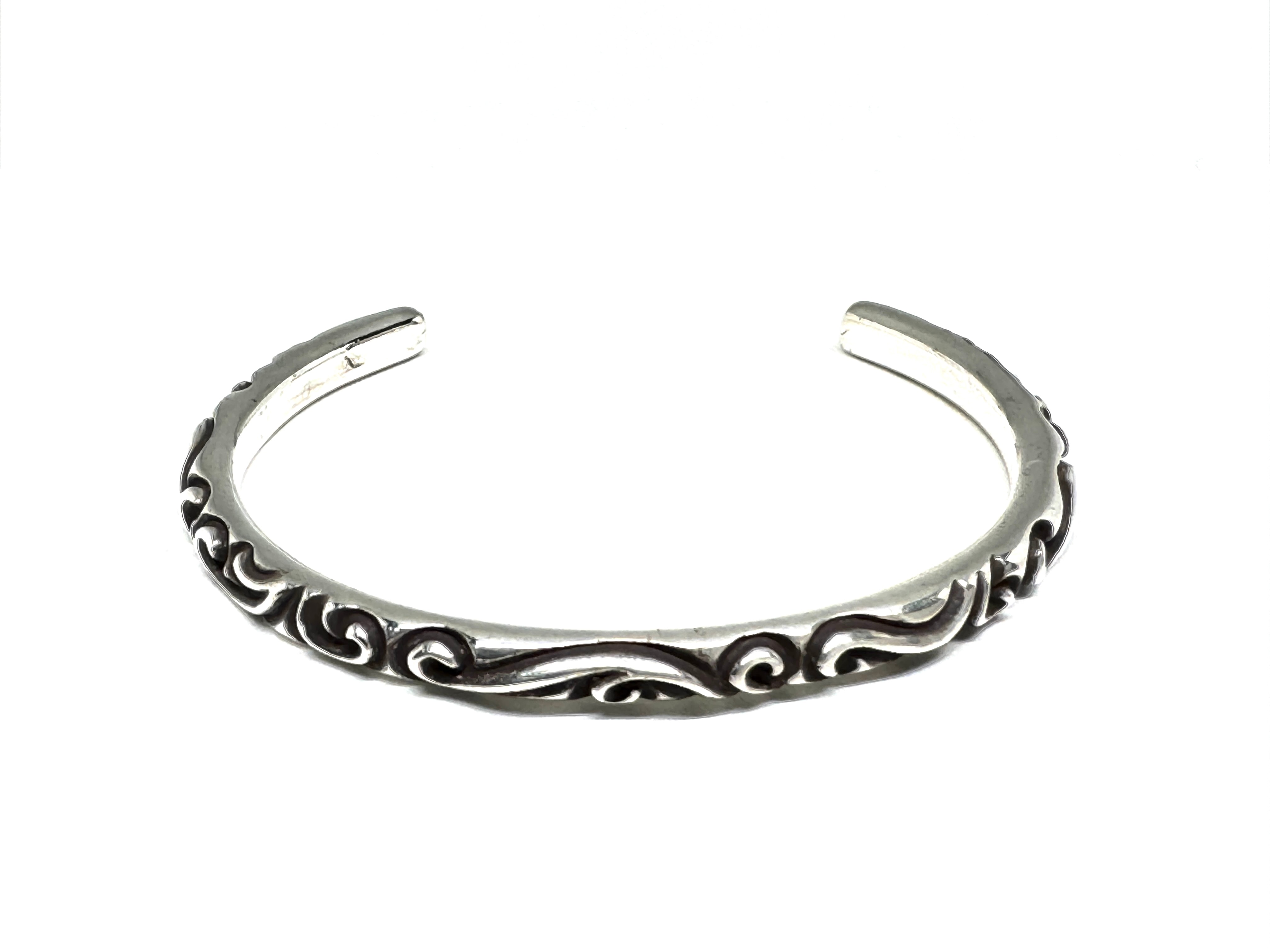 Chrome Hearts Scroll Band Bangle "Silver"