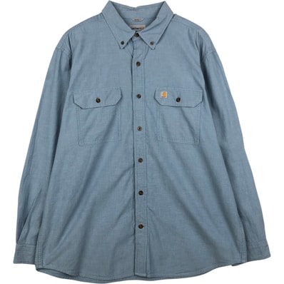 古着 カーハート Carhartt ORIGINAL FIT 長袖 ボタンダウン ワークシャツ メンズXL相当/eaa643474