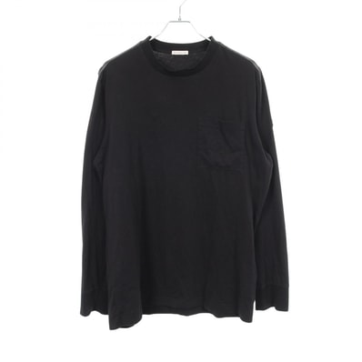 モンクレール MONCLER クルーネック 長袖Tシャツ 衣料品 トップス コットン メンズ ブラック系 8D00006 【中古】