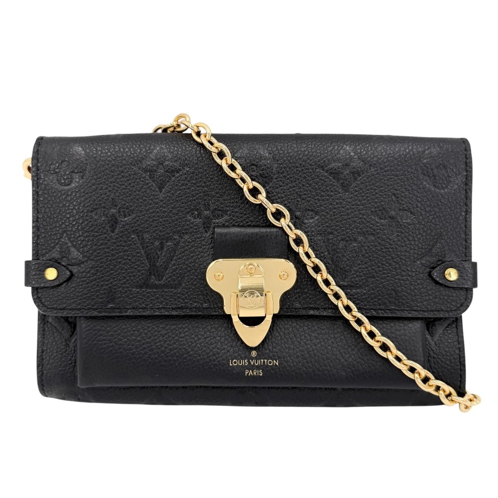 LOUIS VUITTON ルイヴィトン チェーンウォレット ポルトフォイユ・ヴァヴァン 長財布 ショルダーバッグ 肩掛け 斜め掛け ブラック 黒 M67839 モノグラムアンプラント ノワール ゴールド金具 レディース【中古品】