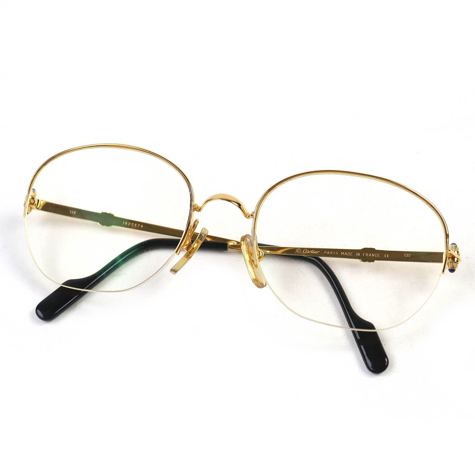 美品 カルティエ
メガネ ゴールド ブラック レディース 54□18 130