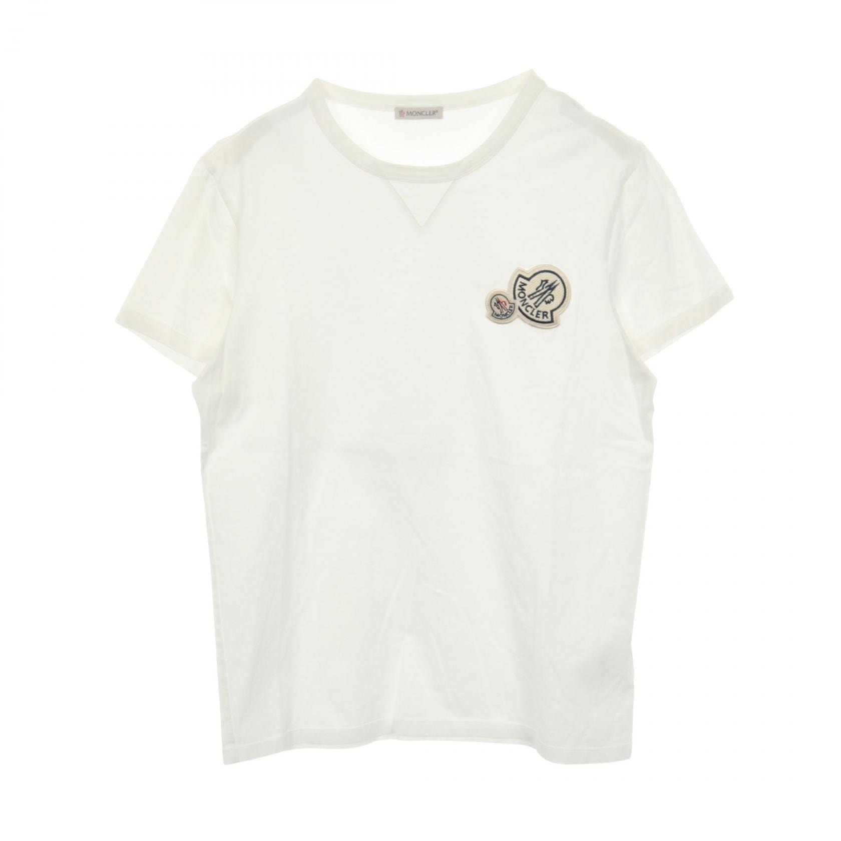 モンクレール MONCLER 半袖Tシャツ 衣料品 トップス コットン メンズ ホワイト系 【中古】