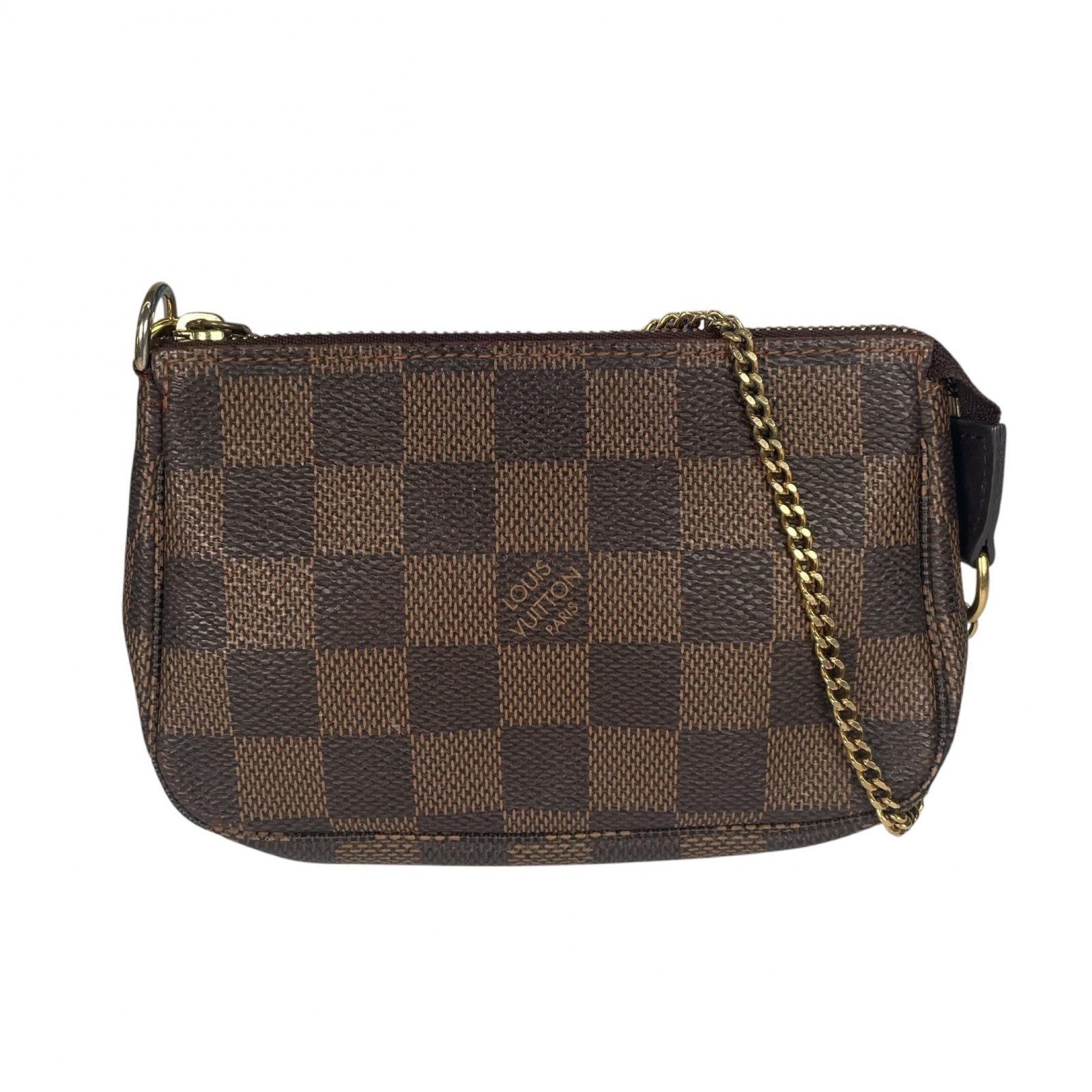 美品 LOUIS VUITTON ルイ・ヴィトン アクセソワール N58009 ポーチ ダミエキャンバス ブラウン レディース【中古】