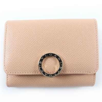 未使用品 ブルガリ 三つ折り財布 ブルガリ・ブルガリ ピンク 293178