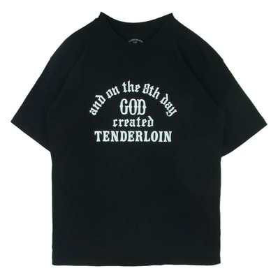 TENDERLOIN テンダーロイン T-TEE3 GOD FREEDOM TOKYO JAPAN プリント 半袖 Tシャツ ブラック系 M【中古】