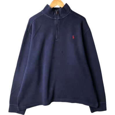 古着 ラルフローレン Ralph Lauren POLO by Ralph Lauren ハーフジップスウェットシャツ トレーナー メンズXXL相当/eaa590087