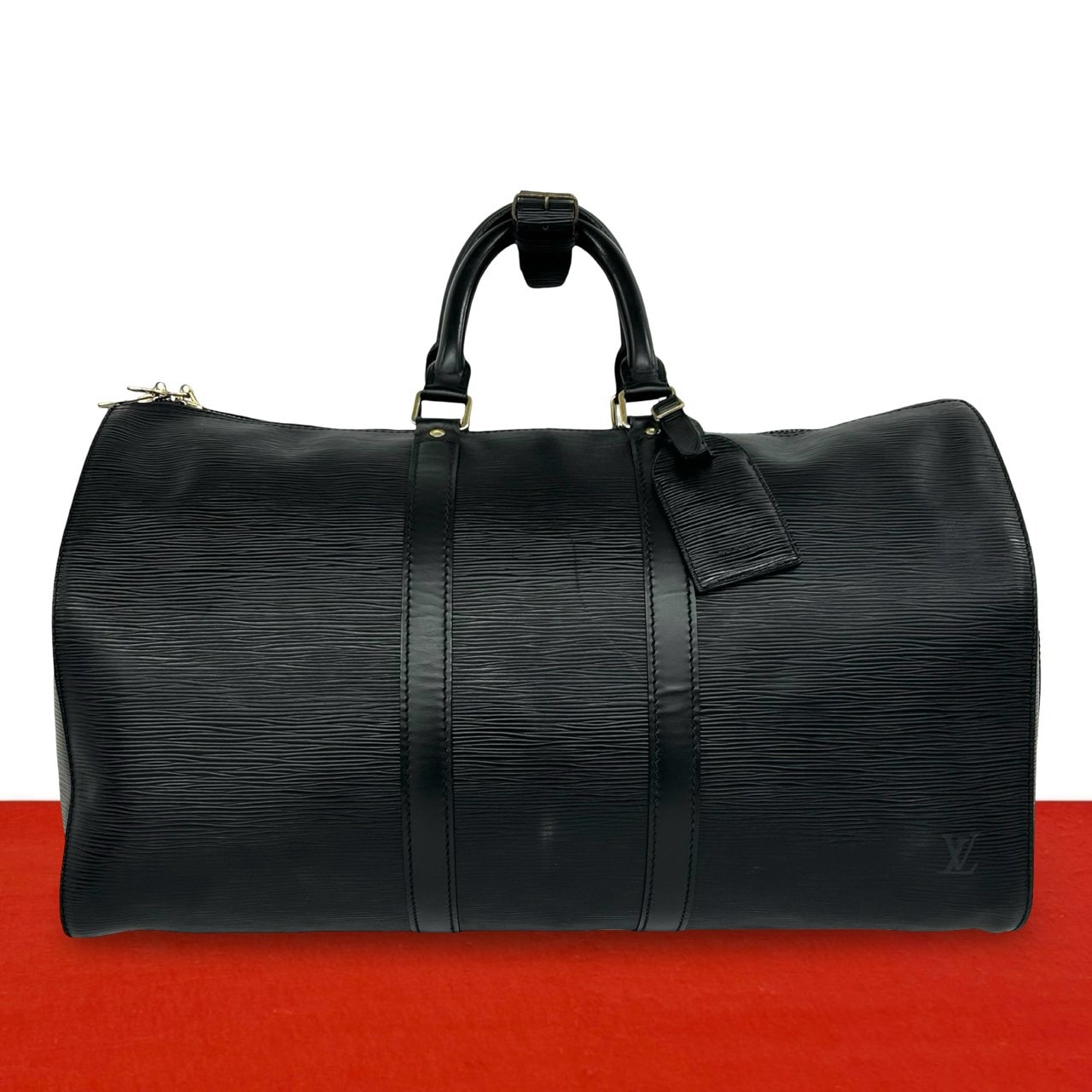 LOUIS VUITTON ルイヴィトン キーポル エピ レザー ボストンバッグ ブラック
 479-6