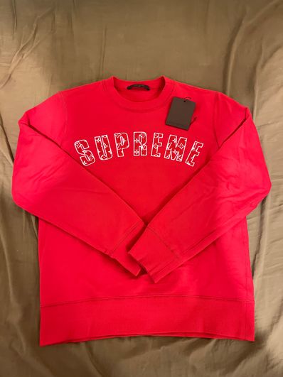 Supreme / Louis Vuitton Arc Logo Crewneck "Red"