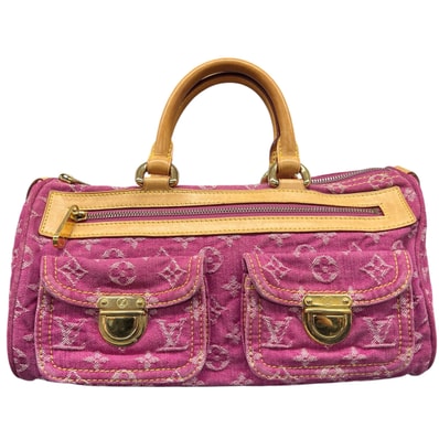 LOUIS VUITTON 希少 美品 ルイヴィトン ネオスピーディ モノグラムデニム ハンドバッグ ミニボストン M95214 デニム レザー SP0086 ピンク ベージュ Y2K ヴィンテージ LV ヴィトン ABランク 中古 鑑定済 ヴィトンバッグ
