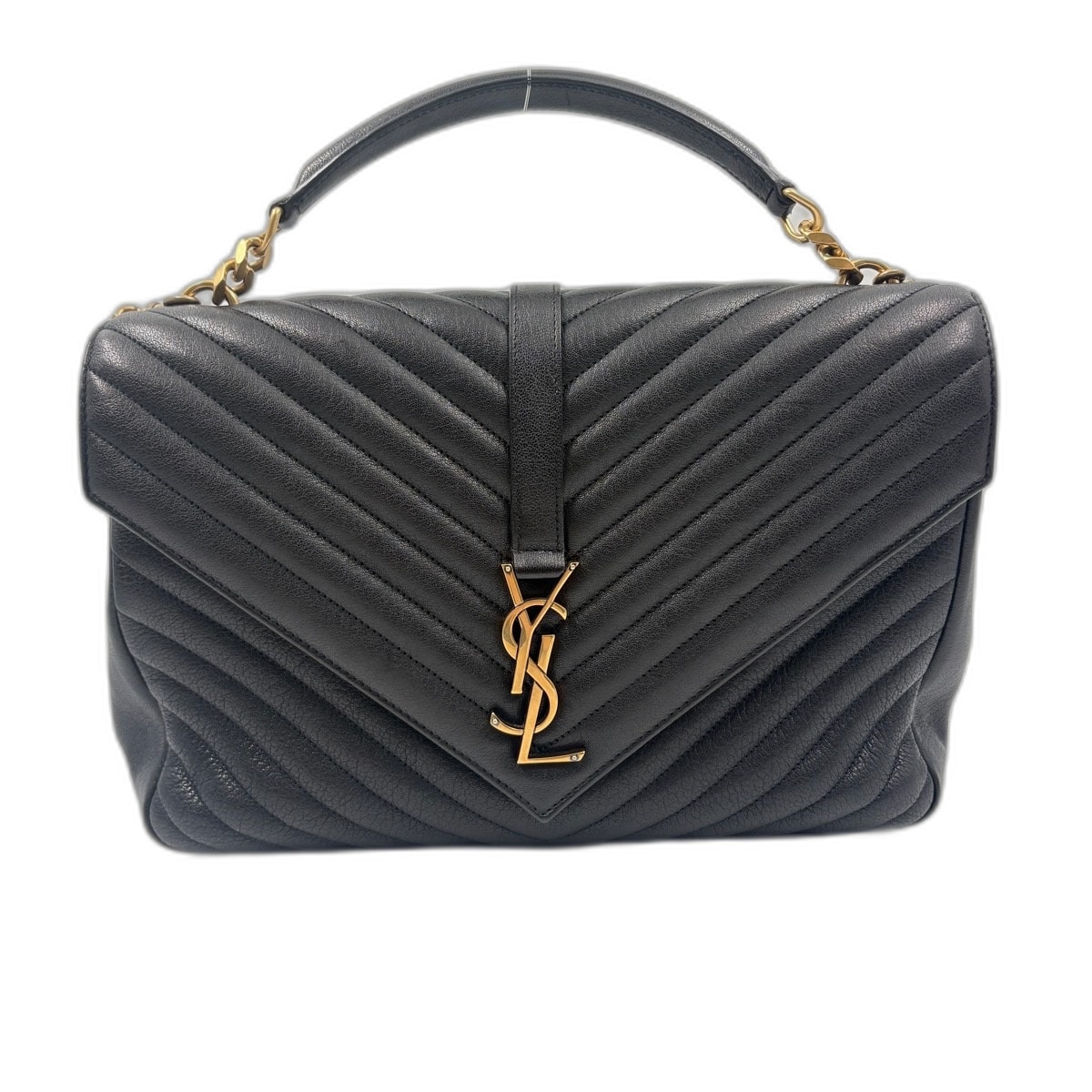 イヴ・サンローラン YSL カッレジ ハンドバッグ【中古】