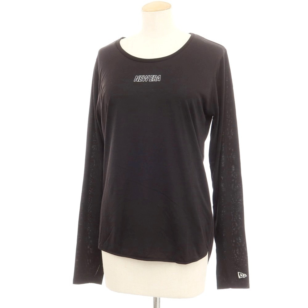 【中古】ニューエラ NEW ERA ポリエステルレーヨン 長袖Tシャツ カットソー ブラック【サイズL】【レディース】