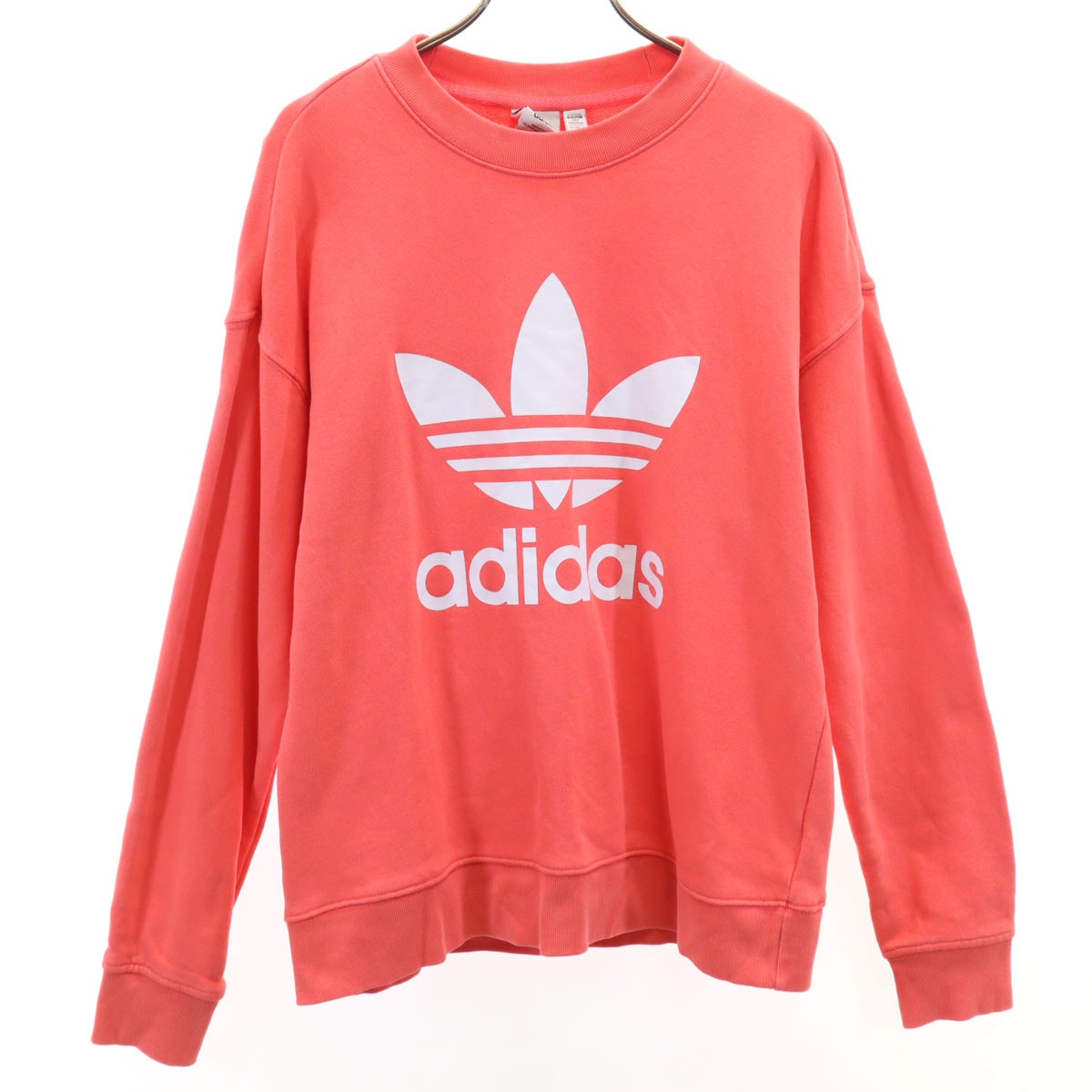 adidas Originals アディダスオリジナルス トレフォイルロゴ 長袖 スウェット トレーナー M アプリコット系