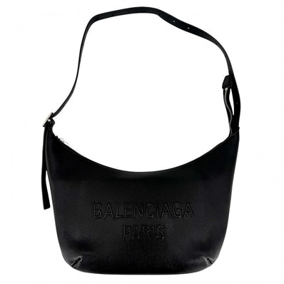BALENCIAGA バレンシアガ ショルダーバッグ メアリー ケイト 肩掛け 斜め掛け MARY KATE 771733 レザー ブラック 黒 シルバー金具 メンズ【中古品】