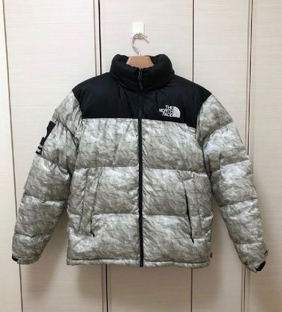 Supreme x The North Face Nuptse Jacket "White Paper Print"