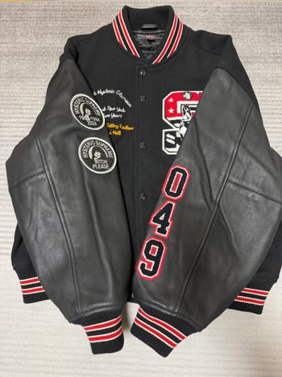 Supreme x HYSTERIC GLAMOUR Varsity Jacket "Black"