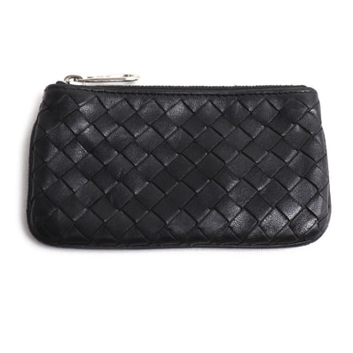 BOTTEGAVENETA ボッテガヴェネタ イントレチャート コインケース ブラック 131232 メンズ【中古】