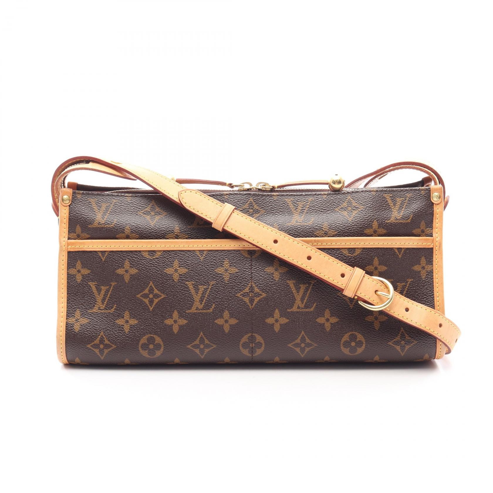 ルイ・ヴィトン LOUIS VUITTON ポパンクール ロン ショルダーバッグ バッグ PVCコーティングキャンバス レザー モノグラム レディース ブラウン系 M40008 【中古】