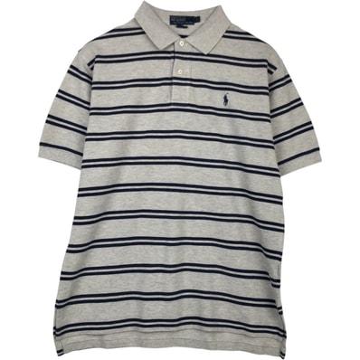 古着 ラルフローレン Ralph Lauren POLO by Ralph Lauren 半袖 ボーダー ポロシャツ メンズL相当/eaa622675