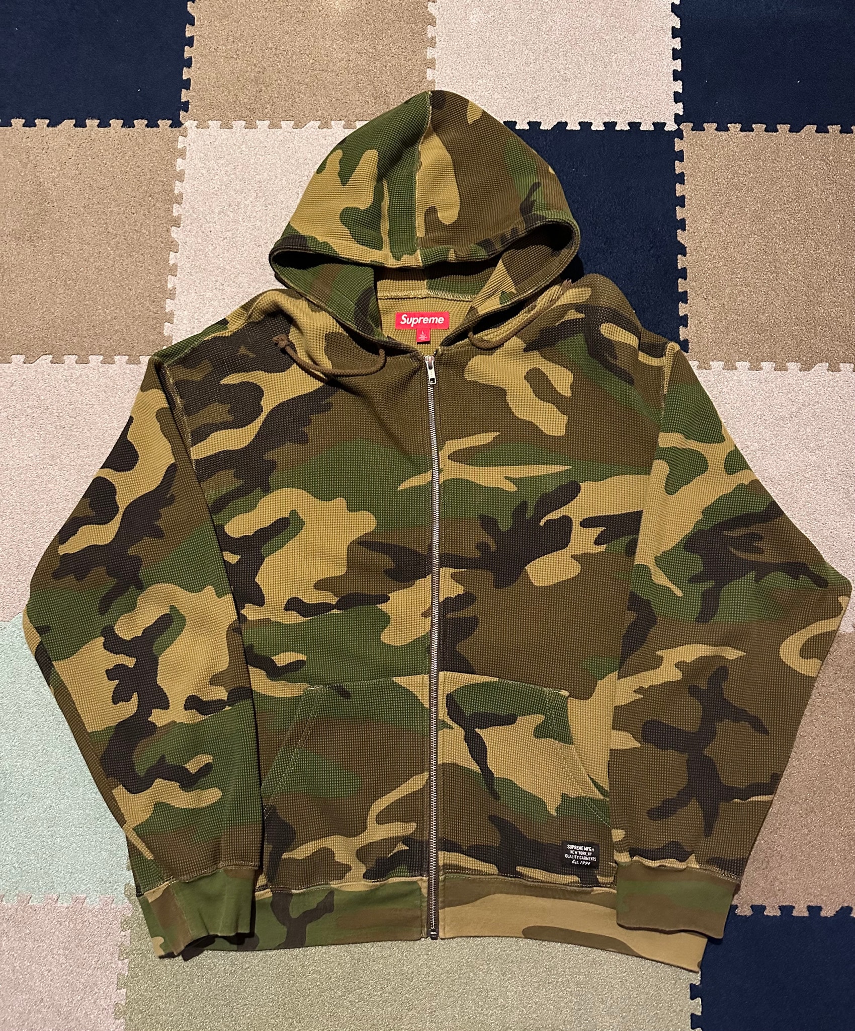 Supreme Hooded Zip Up Thermal "Woodland Camo"