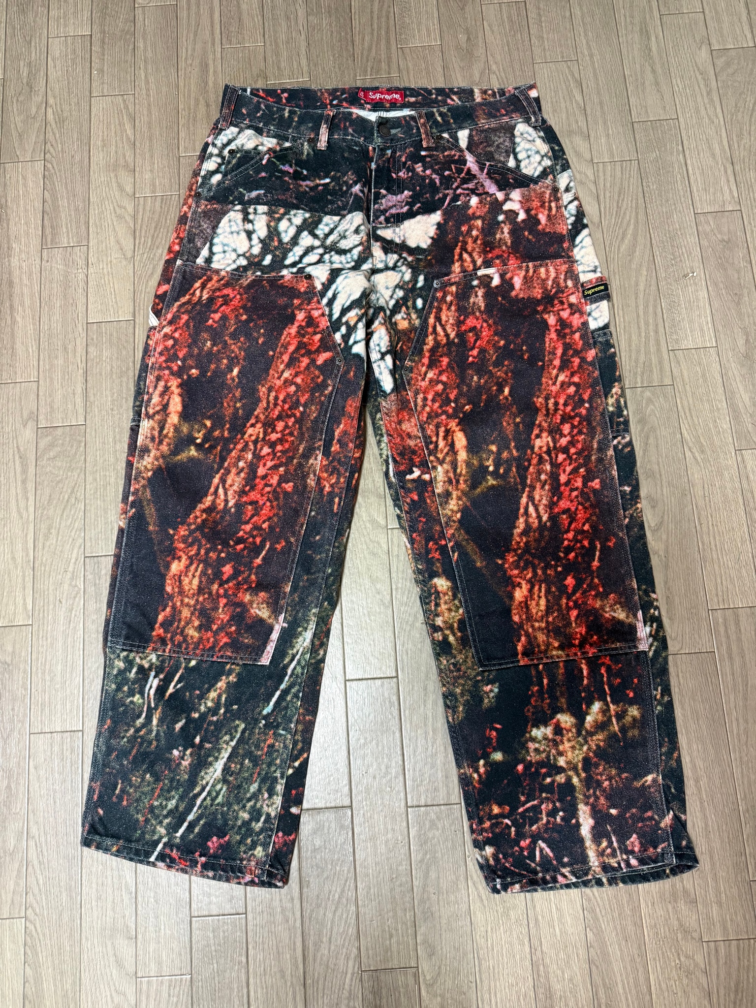 Supreme Double Knee Denim Painter Pant "Woods"