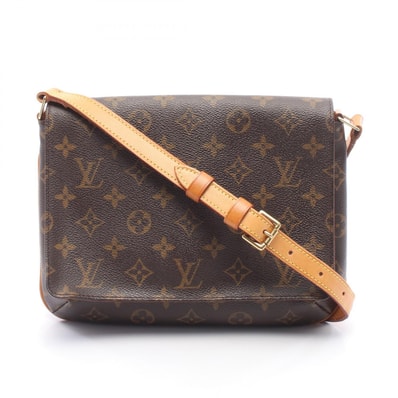 ルイ・ヴィトン LOUIS VUITTON ミュゼットタンゴ ショートストラップ ショルダーバッグ バッグ PVCコーティングキャンバス レザー モノグラム レディース ブラウン系 M51257 【中古】