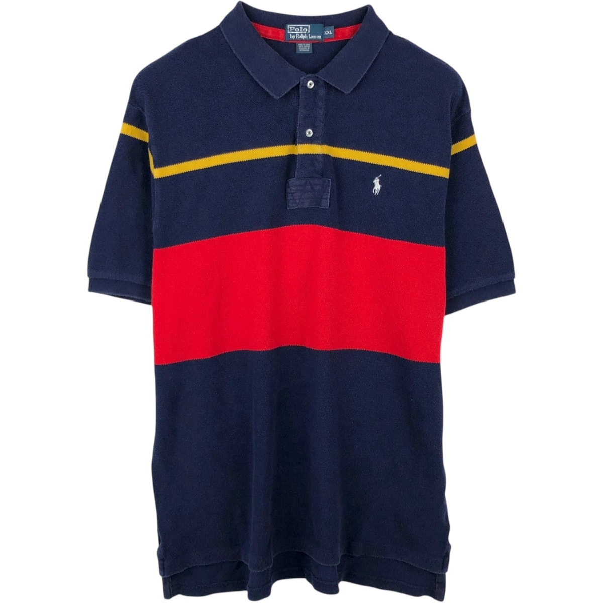 古着 ラルフローレン Ralph Lauren POLO by Ralph Lauren 半袖 ボーダー ポロシャツ メンズXXL相当/eaa657595