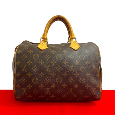 LOUIS VUITTON ルイヴィトン スピーディ 30 モノグラム レザー PVC ハンドバッグ ブラウン
28446
