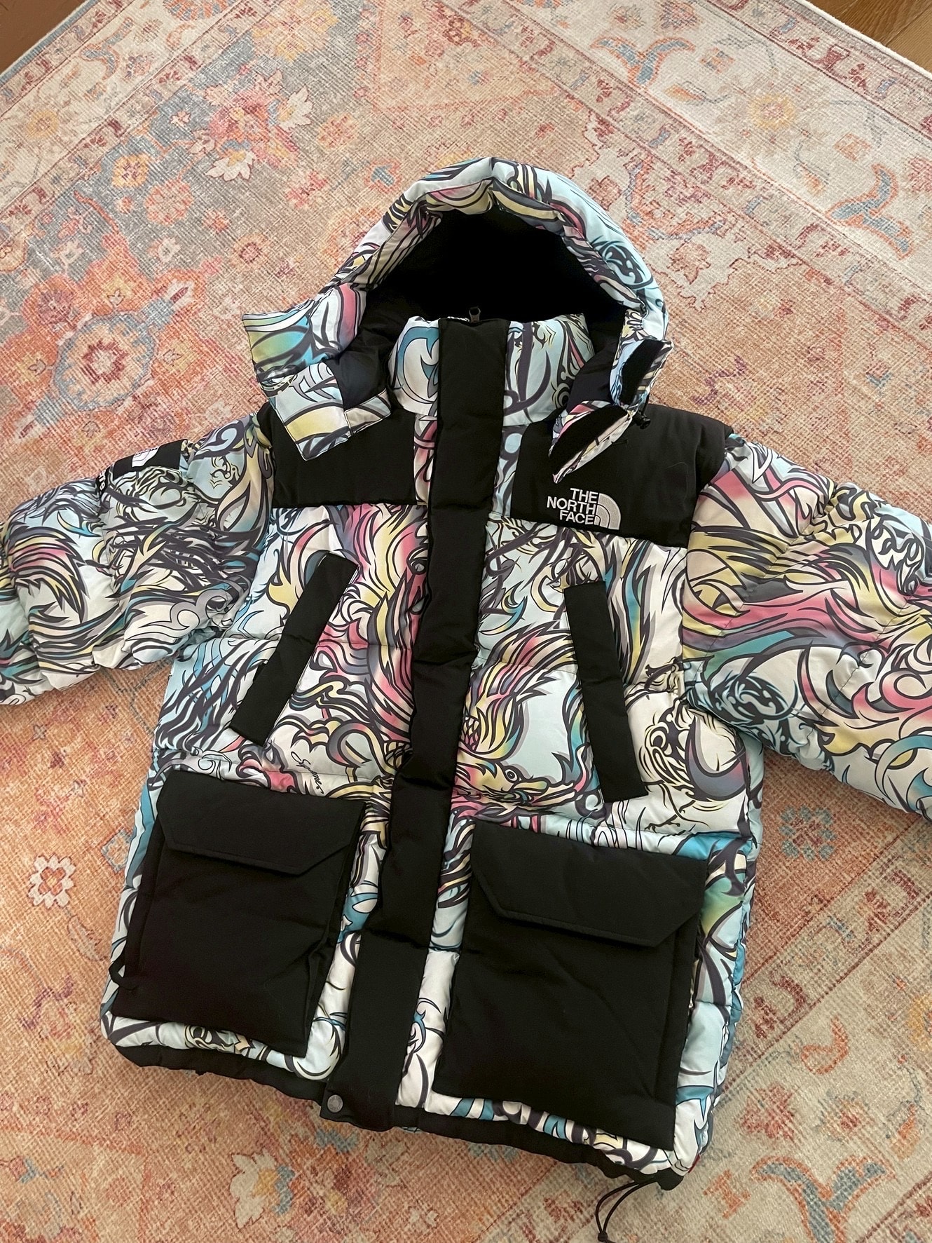 Supreme x The North Face 700-Fill Down Parka "Multicolor Dragon" NF0A82R3 / ND52206I