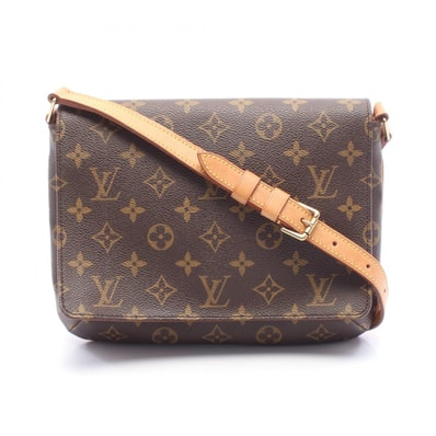 ルイ・ヴィトン LOUIS VUITTON ミュゼットタンゴ ショートストラップ モノグラム ショルダーバッグ バッグ PVCコーティングキャンバス レザー モノグラム レディース ブラウン系 M51257 【中古】